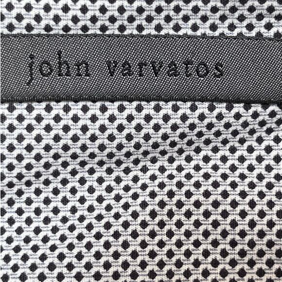 John Varvatos Men's Diamond Print Button Up Shirt French Cuff Dressy - L - Picture 3 of 8